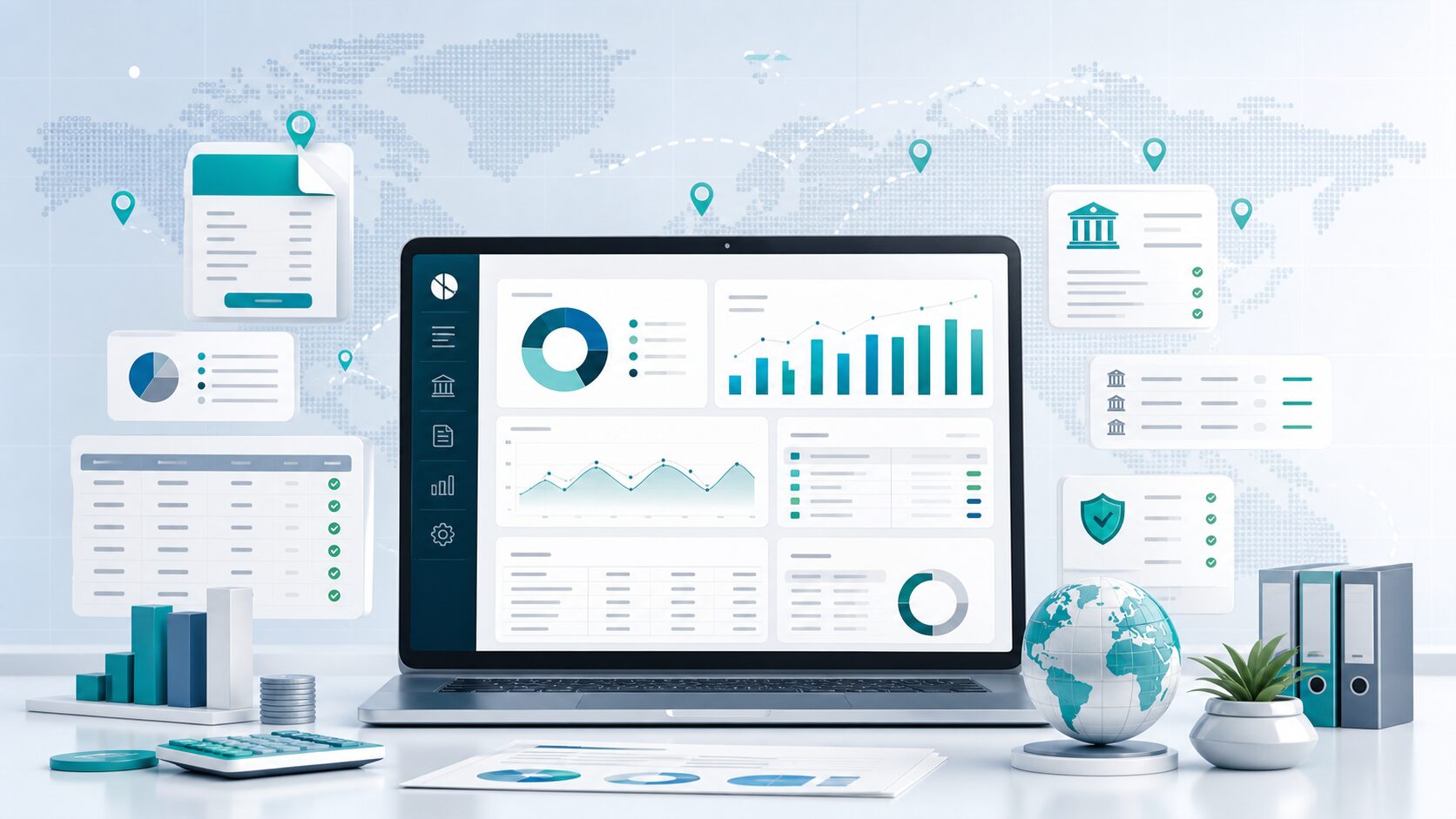Best accounting software by location comparison dashboard for Zoho Books QuickBooks TallyPrime Xero and Microsoft Business Central