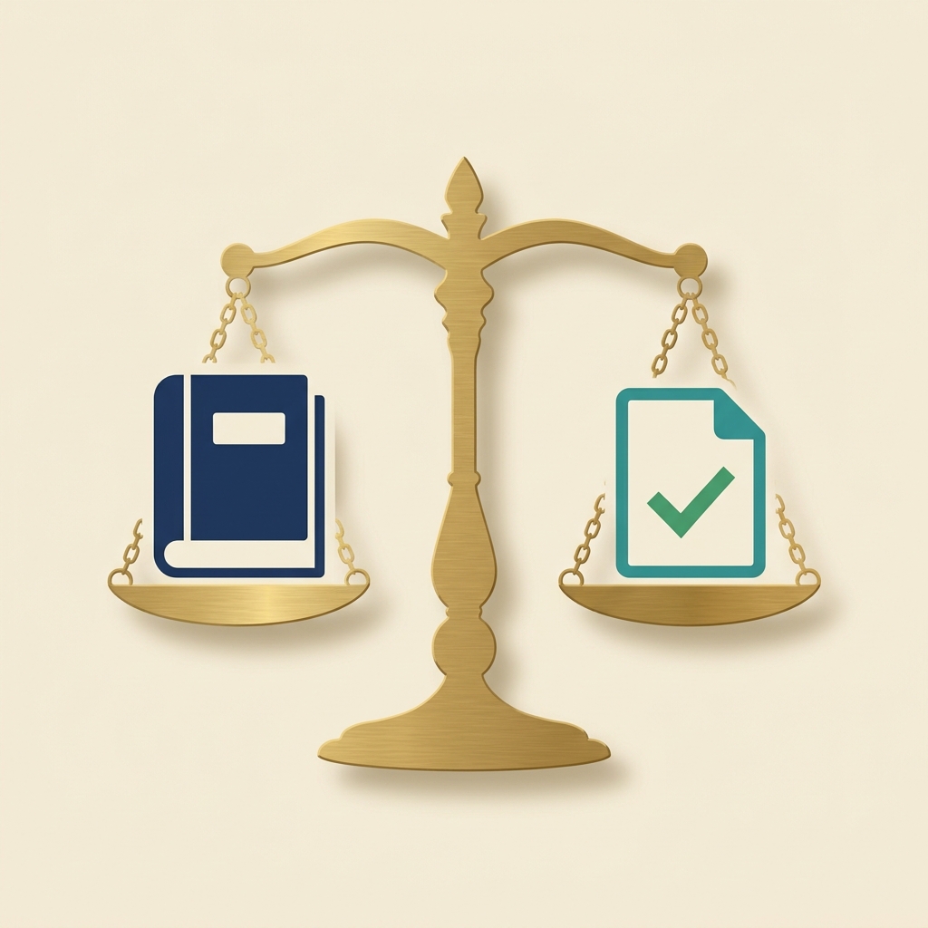 Visual balance scale weighing ITR-3 against ITR-4