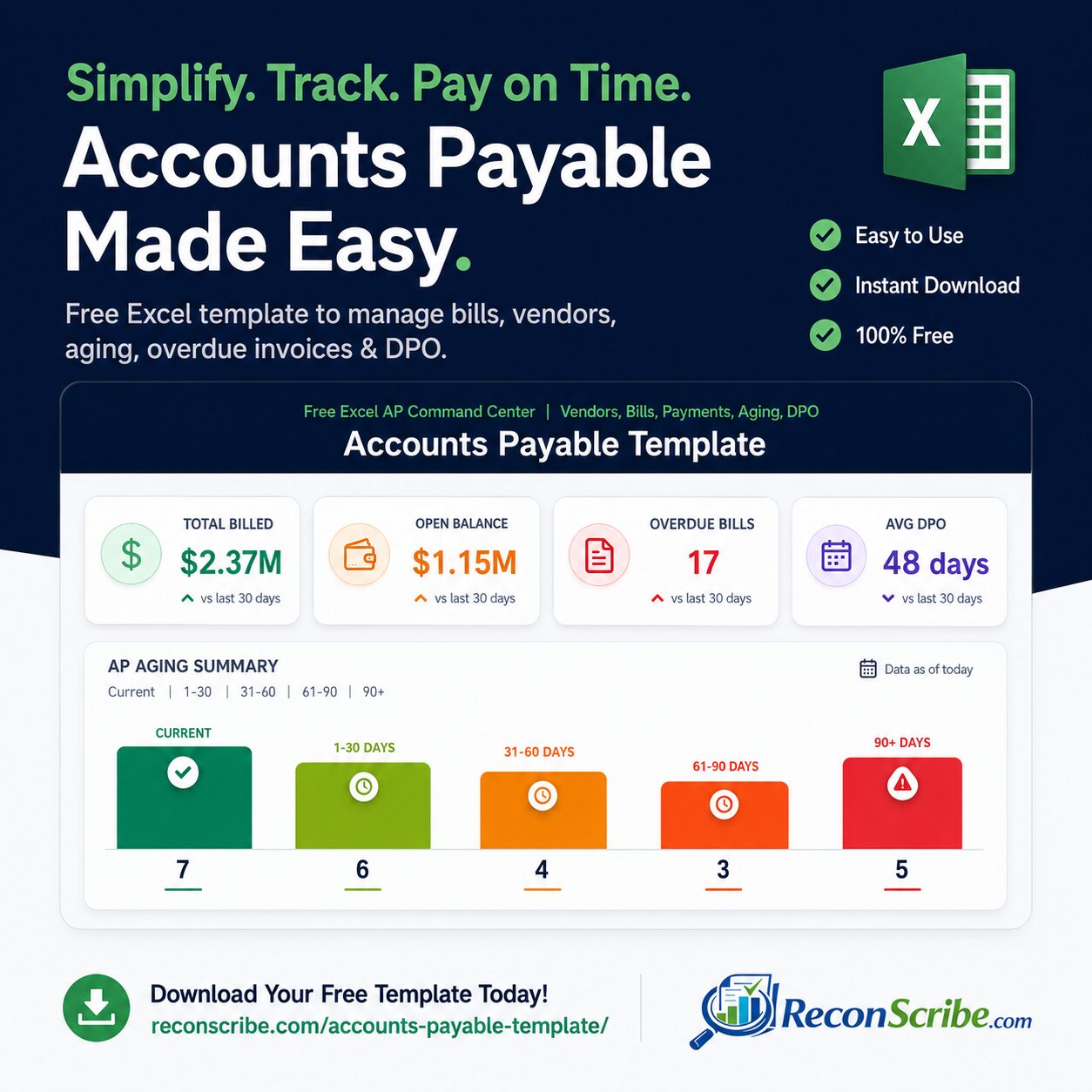 Sample Payable Tracker Free Accounts Payable Template & Tracker (Excel 2026)