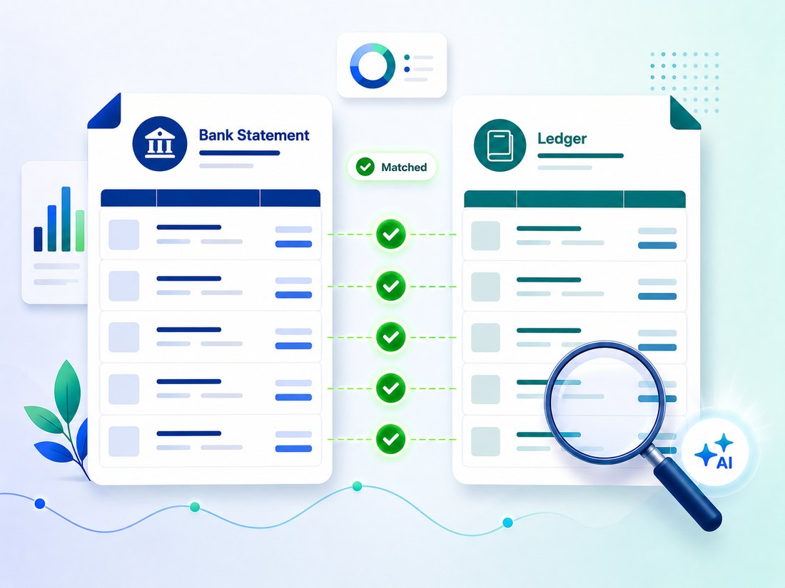 AI bank reconciliation matching bank statements to the ledger