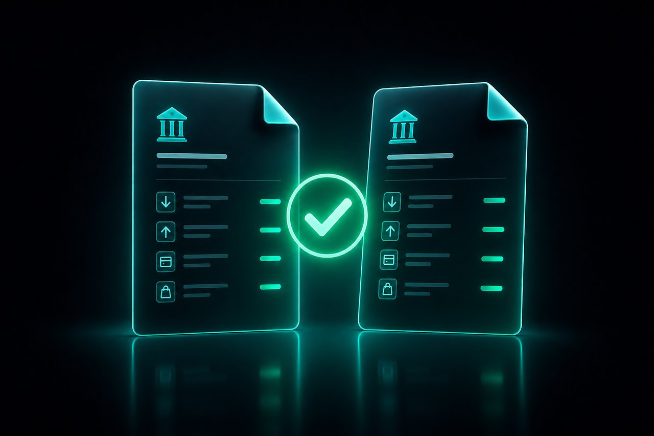 AI in finance and accounting connecting invoices, bank, GST and reports to an AI core