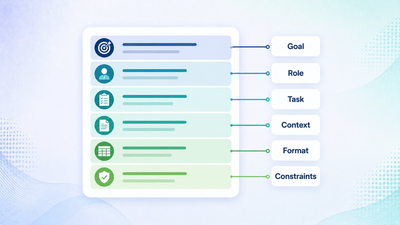 Anatomy of an AI prompt for finance: goal, role, task, context, format and constraints