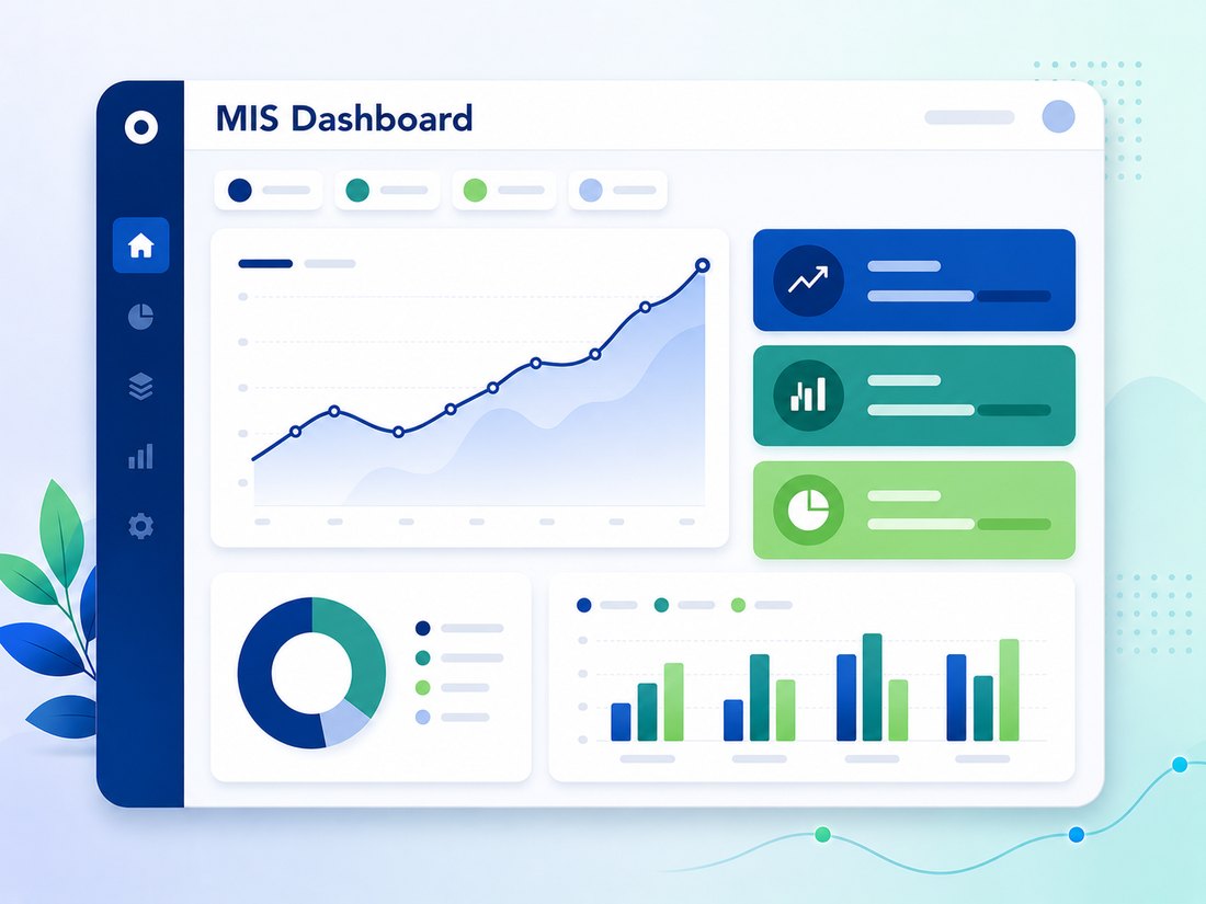 MIS dashboard with finance analytics and trends