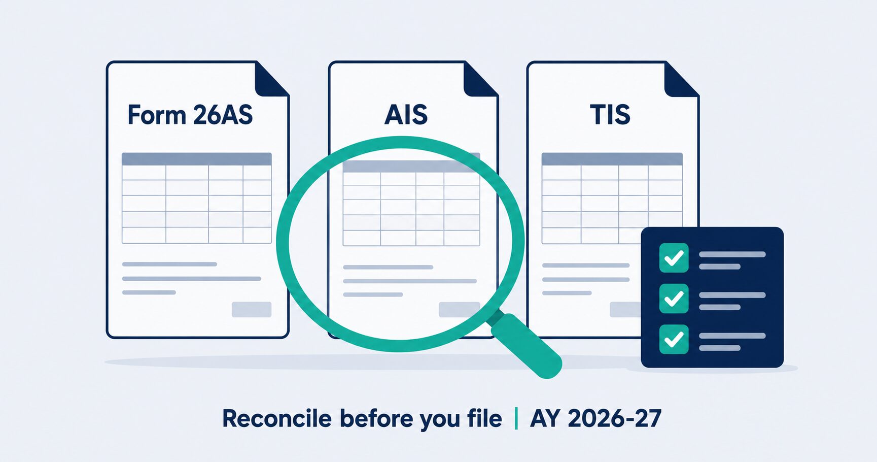 AIS vs 26AS vs TIS reconciliation before ITR filing