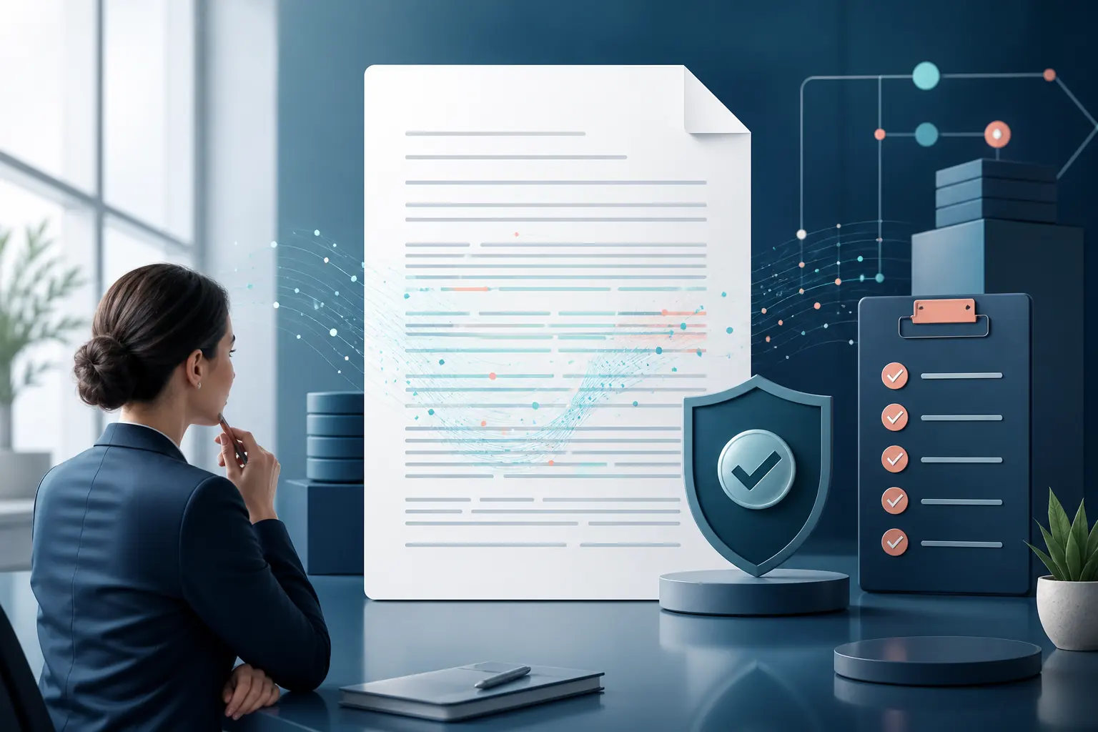 Claude AI watermark audit and SOP review illustration