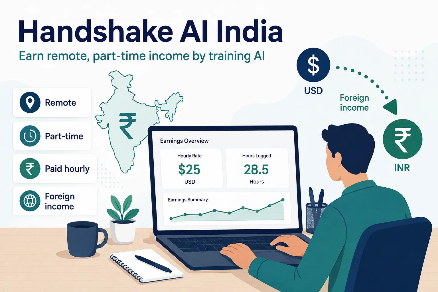 Handshake AI India: earning remote part time income in India by training AI models