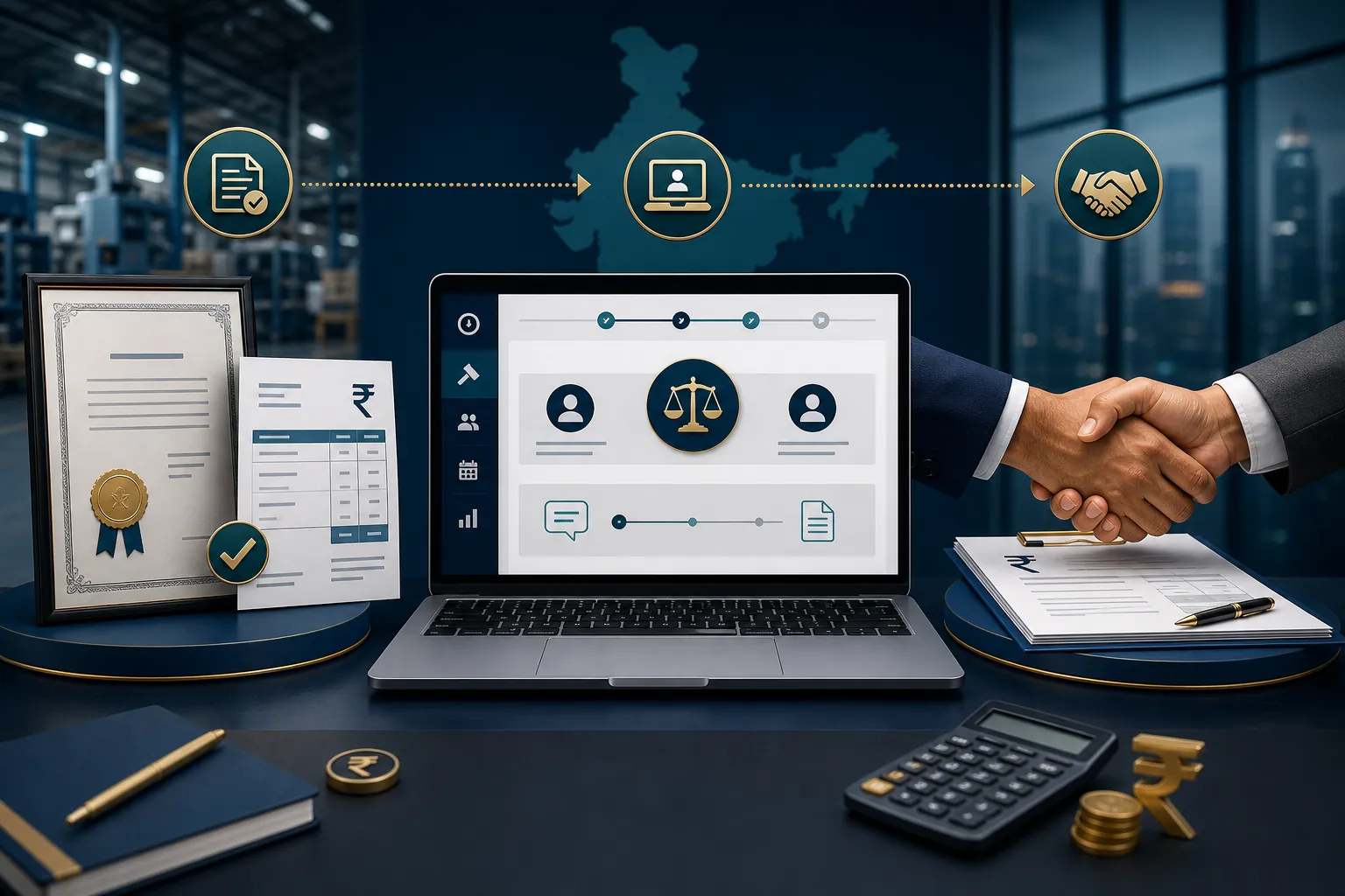 MSME supplier payment recovery workflow from verified documents to online dispute resolution