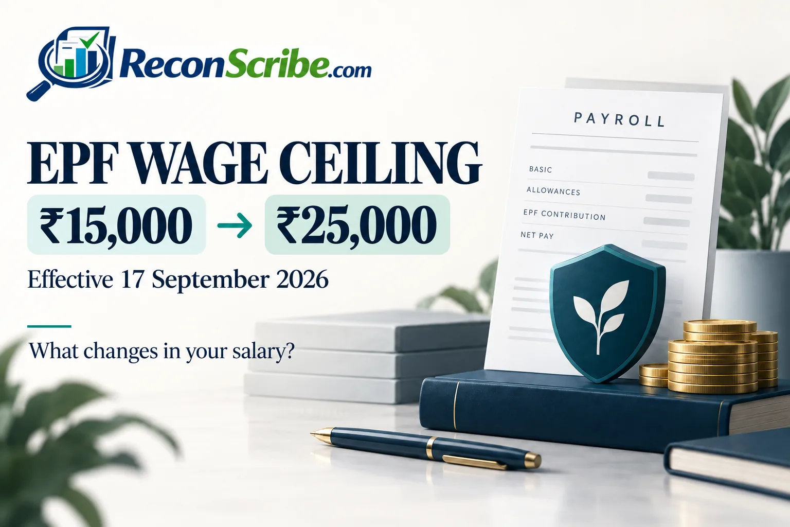 EPF wage ceiling increases from ₹15,000 to ₹25,000 effective 17 September 2026
