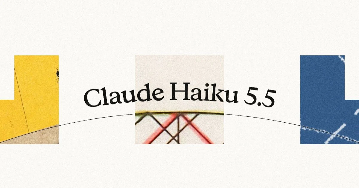 Claude Haiku 5.5 official launch artwork from Anthropic